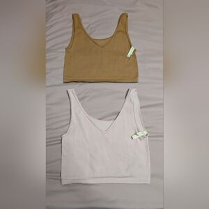 Aeropostale Tan Ribbed Top